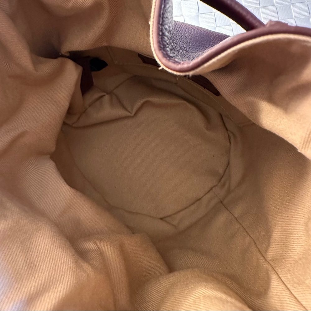See by Chloé logo-debossed leather bucket bag. Burgundy and tan. New w/o tags - Picture 9 of 9